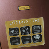 London Fog Check-in Expandable Spinner Suitcase Hard Shell Merlot Red 31.5"