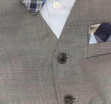 Nautica Little Boys Formal Vest Shirt Bow Tie Suit Set Tanzanite Blue 7