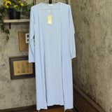Ekouaer Womens 3 Piece Lounge Set Pajama Pants Top Cardigan 1007020809 Blue M