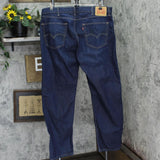 Levi's Mens 505 Regular Fit Straight Leg 5 Pocket Jeans Dark Blue Wash 40x32
