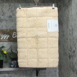 Knightsbridge 100% Cotton Plush Summer Tile Bath Rug Mat Natural Brown 17x24