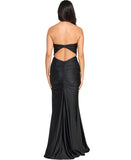 Emerald Sundae Juniors Strapless Twist-Front Cutout Gown Black M