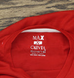 Max And Olivia Boys 2-Piece Pajama Sleep Shirt Bottom Set Red / Black XL (16/18)