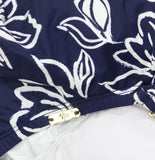 Lauren Ralph Lauren Womens Allora Floral U Wire One-Piece Swimsuit Blue Multi 10