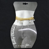 Gigi Adjustable Bead Belly Chain Gold / Off White
