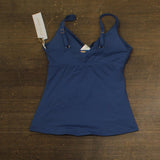 Anne Cole In Color Twist Front Underwire Tankini Swim Top Slate Blue 32DD / 34D