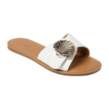 Universal Thread Womens Nesryn Shell Ornament Slide Sandals 93321844 White 9M