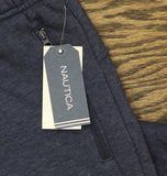 Nautica Boys Basic Fleece Jogger Sweatpants NUFHC04F-404 Heathered Navy Blue XL