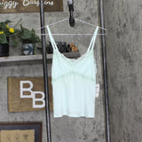 INC International Concepts Knit Tank & Pajama Pants Set Clear Dew Green S