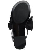 Karl Lagerfeld Paris Womens Cristi Studded Bow Thong Sandal Slide Black 9M