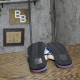 Floopi Women Durable EVA Floral Textured Flip Flops Blue 6M