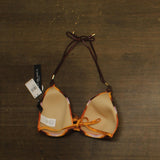 La Blanca Womens Halter Bikini Swimsuit Top LB5RX80 Sunset Orange Multi 16