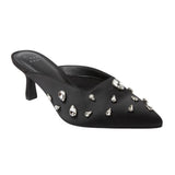 A New Day Womens Katia Heels Mule Rhinestone Satin 94663379 Black 7M