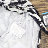 Swim Solutions Size Tummy Control Swim Fauxkini Tankini Top Black / White 22W