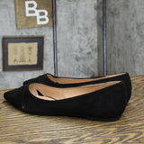 Journee Collection Winslo Womens Pointed Flats WINSLO-BLK Black 10M