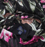 RACHEL by Rachel Roy Mae Printed Tiered Maxi Dress Belted Black Combo Cascade 12