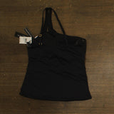 La Blanca Island Goddess One Shoulder Keyhole Tankini Swimsuit Top Black 10