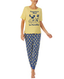 Disney Womens Mickey Mouse Pajama Shirt Top M8901185MK Yellow M