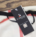 V. Fraas Solid Border Plaid Shawl Wrap 199501 Ivory Multi
