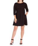 24seven Comfort Apparel Women's Plus Size Perfect Fit and Flare Dress P0206022
