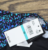 Island Escape Womens Magnolia Underwire Swim Dress One Piece Black Blue Multi 16