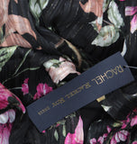 RACHEL by Rachel Roy Mae Printed Tiered Maxi Dress Belted Black Combo Cascade 12