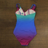 Bleu By Rod Beattie the Moment Shirred Bandeau One-Piece Swimsuit Blue Multi 6