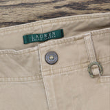 Lauren Ralph Lauren Womens Stretch Khaki Snap Front Pants 166a89cffc9290 Brown 2