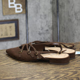 A New Day Womens Twiggy Multi Buckle Mini Heel Flats Block 94303758 Brown 7.5M