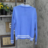 Tommy Hilfiger Women's Argyle Logo Mock-Neck Sweater J2XS0746 French Blue L
