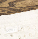 Dotti Womens Cotton Openwork Dot Drawstring-Waist Pants 85289 White XL