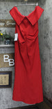 XSCAPE Womens Long Off the Shoulder Scuba Crepe Dress Gown 4793XW Red 16W
