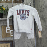 Levi's Little Boys 2-Piece Pullover Lounge Sweatpant Set Gray Heather XS (4)