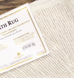 Knightsbridge Plush Cotton Bath Rug with Non-Slip Backing Ivory Off White 24x40