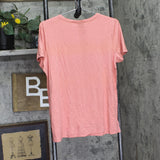 Alfani Womens Knit Crewneck T-Shirt 100128244MS Sunrise Coral Pink S