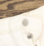 Levi's 501 Button Fly High Rise Original Cutoff Shorts 859650032 White 20W