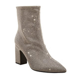 A New Day Womens Cassidy Rhinestone Ankle Boots 91636630 Silver Gray 10M