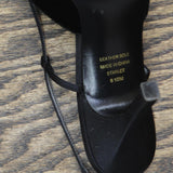 Valerie Stevens Womens Vintage Rhinestone Pointed Toes Velvet Heels Black 6.5M
