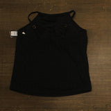 Island Escape Womens Crochet Underwire Tankini Top Swim N760149 Black 16