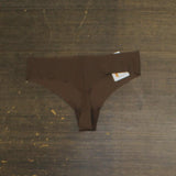 Calvin Klein Womens Invisibles Thong Underwear D3428 D3428 Chestnut Brown S