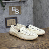 Baretraps Bridget Slip-On Boat Shoes Leather OR10026 Off White 9.5M