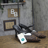 A New Day Womens Sonia Heels Leopard Mesh Slip On 94567856 Light Brown 9M