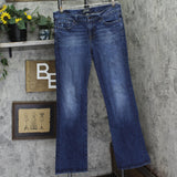 Lucky Brand Womens Stark Sweet N Low Jeans Mini Bootcut Blue 32