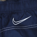 Nike Mens Drawstring Board Shorts Swim Trunks Navy Blue / White 2XL