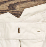 Woolrich X TGT Mid-Rise Barrel Leg Cargo Denim Pants Jeans Cream Off White 8