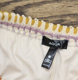 Aqua Women's Lined Crochet Knit Shorts YCGP5912 Brown Multi M