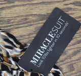 Miraclesuit Dazzle Underwire Bra Tankini Bathing Suit Top Fur Realz Brown 10