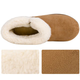 Rockdove Womens Plush Faux Fur Collar Bootie Slippers 68238f63aa91b Brown 6M