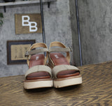 Mia Womens Ophidia Round Toe Strappy Sandal GS1591002 Taupe Brown 8M