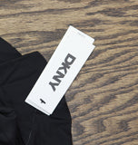 DKNY Womens Ruffle-Bandeau-Neck Tummy Control One Piece Swimsuit Black XL